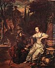 Charles Van Den Eycken Paintings - Vertumnus and Pomona by Gerbrand van den Eeckhout